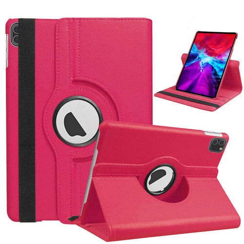 360 Degree Rotating Stand Smart Cover for Apple iPad Pro 11 (2020 / 2021 / 2022) - Hot Pink