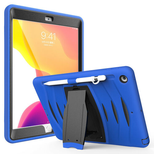 Shockproof Heavy Duty Rugged Defender Case for Apple iPad 5/6 (2017/2018) / iPad Air / Air 2 - Navy Blue
