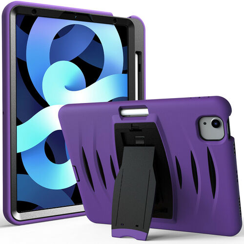 Shockproof Heavy Duty Rugged Defender Case for Apple iPad Air 4 10.9 / iPad Air 5 / Air 6 11''  - Purple