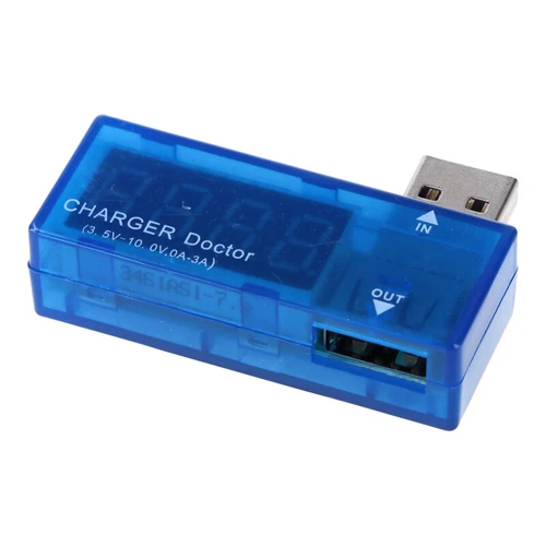 3.5V-7V USB Charger Doctor Battery Voltage Current Meter Testers - Blue
