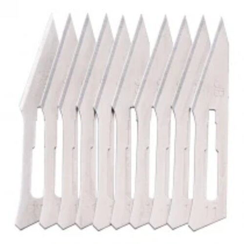 10Pcs No.11 Stainless Steel Non-Sterile Surgical Blade Tools for Phone Repair Industrial Use Blade