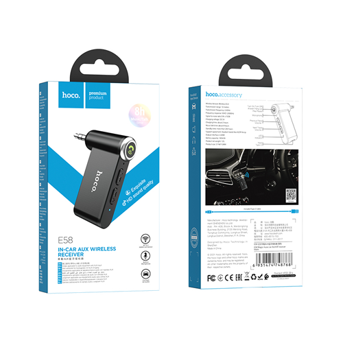 Hoco E58 Bluetooth Music Receiver for Car AUX Jack 3.5