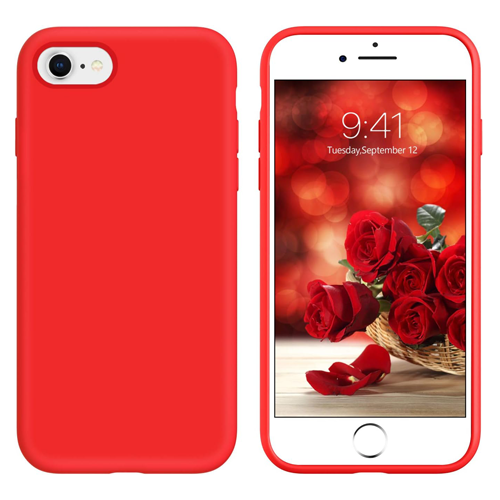 Premium Silicone Case for Apple iPhone 6/7/8/SE (2020)/SE (2022) - Red
